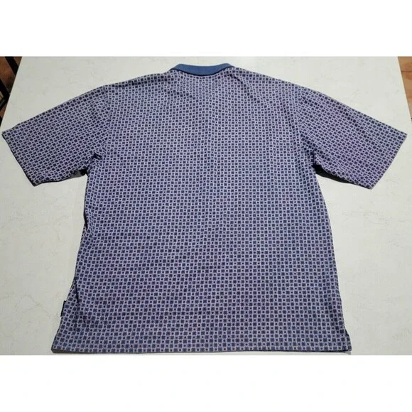 NIKE GOLF Tour DRI-FIT UV Geometric Checkered Polo Shirt NWOT Navy Blue Large - Picture 3 of 11